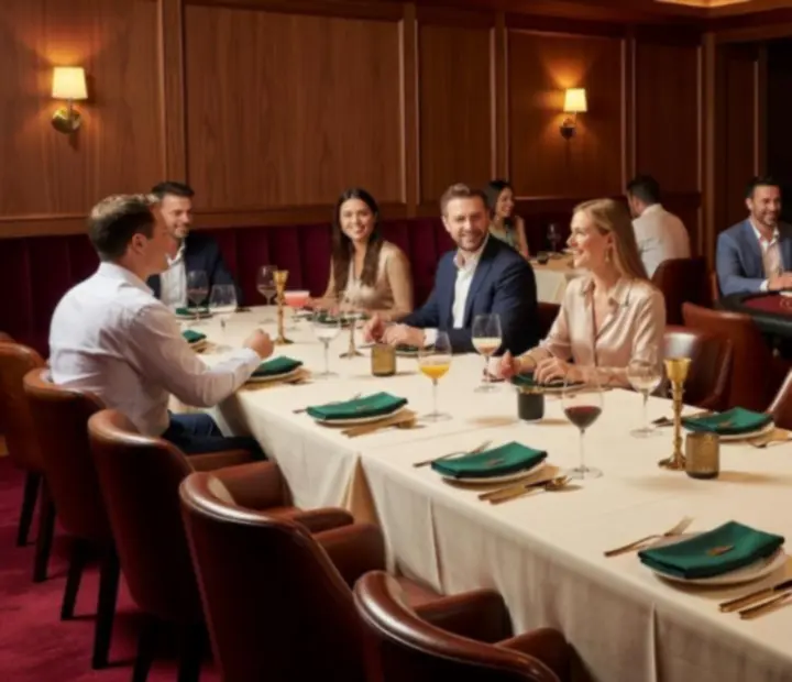 Private Offline Poker and dining function set up in the Card Lounge at The Fortunate Forte