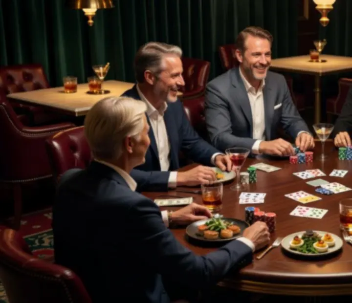 Guests enjoying an Offline Poker Night at The Fortunate Forte Card Lounge